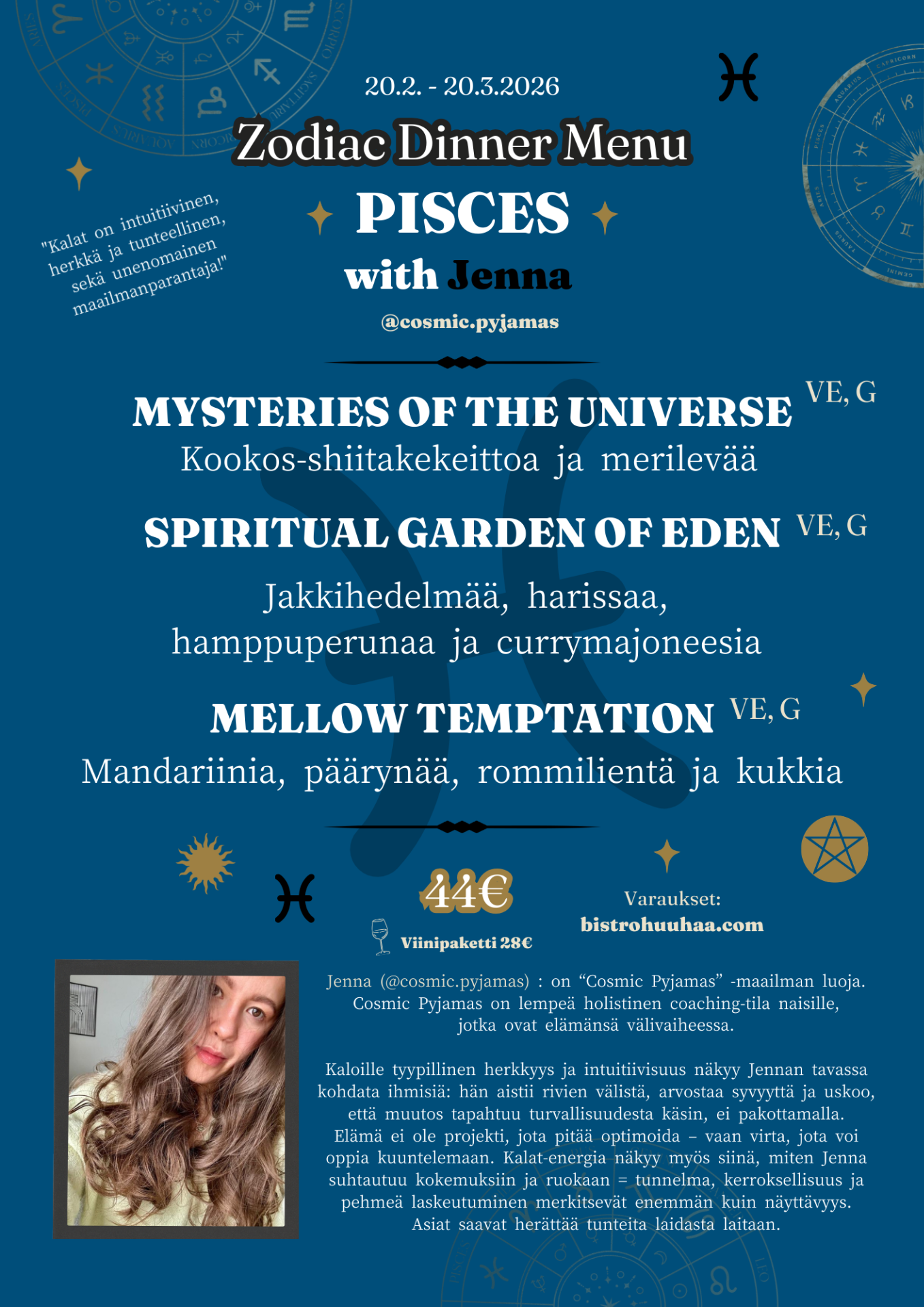 Seasonal Zodiac Menu - Pisces!